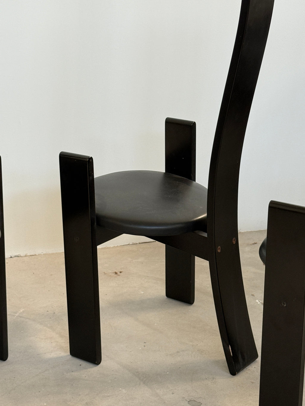 "Golem" Chairs by Vico Magistretti for Poggi, set of four, 1970.