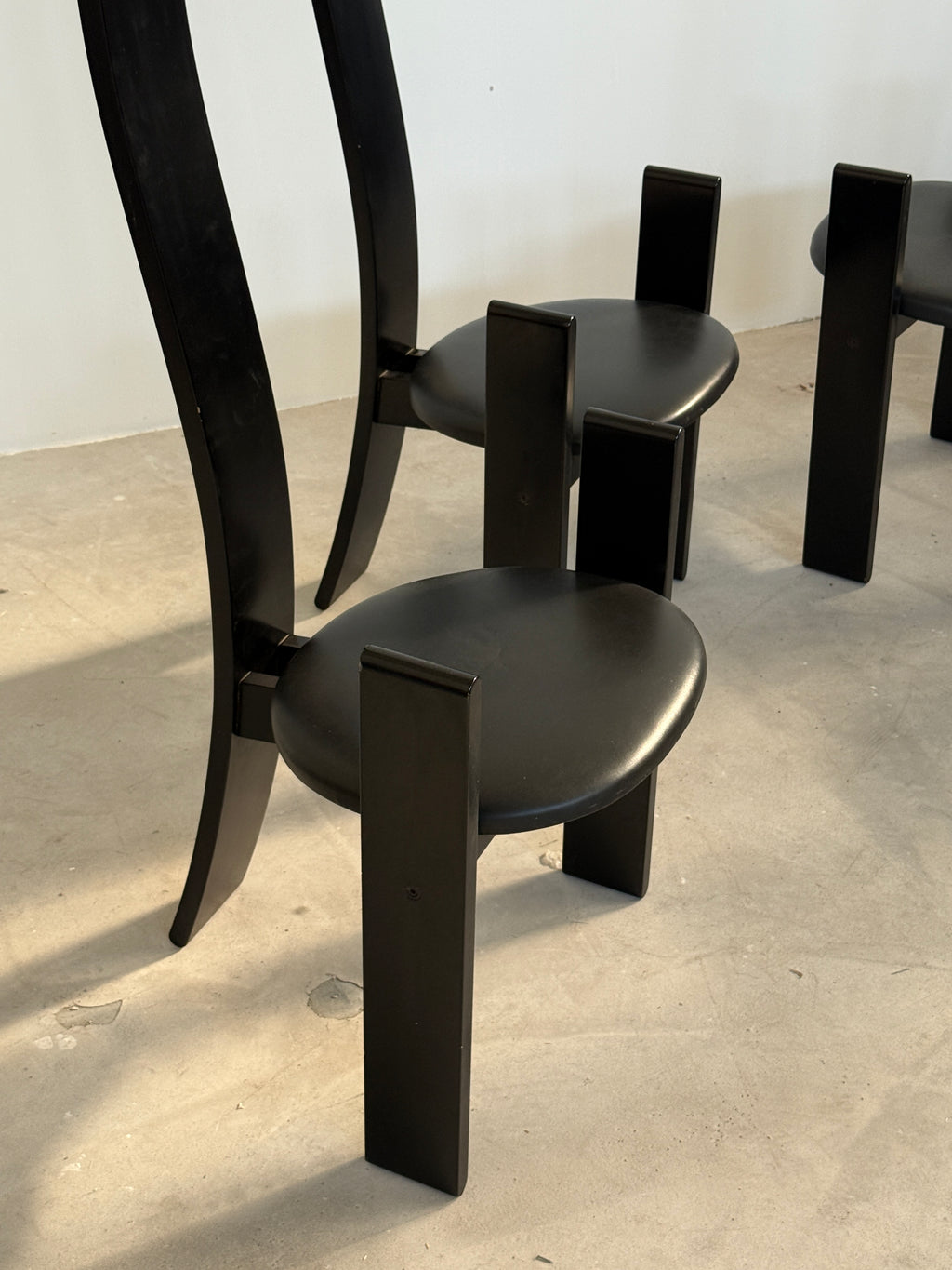 "Golem" Chairs by Vico Magistretti for Poggi, set of four, 1970.
