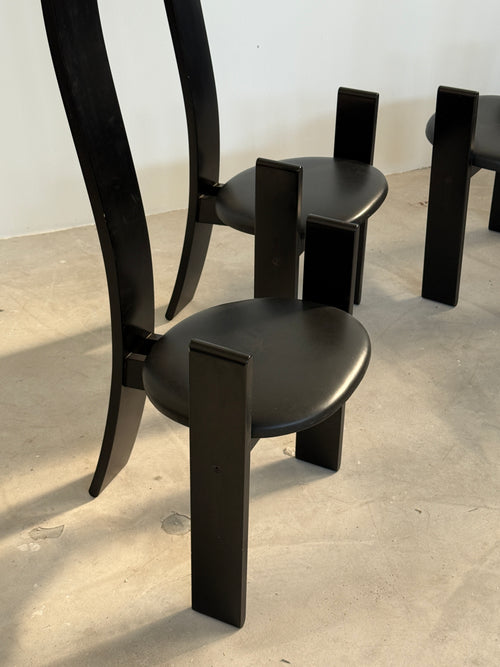 "Golem" Chairs by Vico Magistretti for Poggi, set of four, 1970.