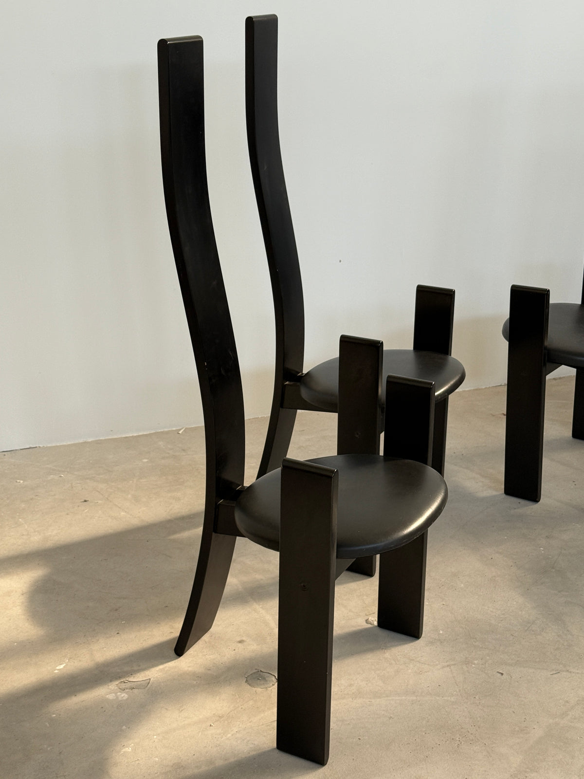 "Golem" Chairs by Vico Magistretti for Poggi, set of four, 1970.