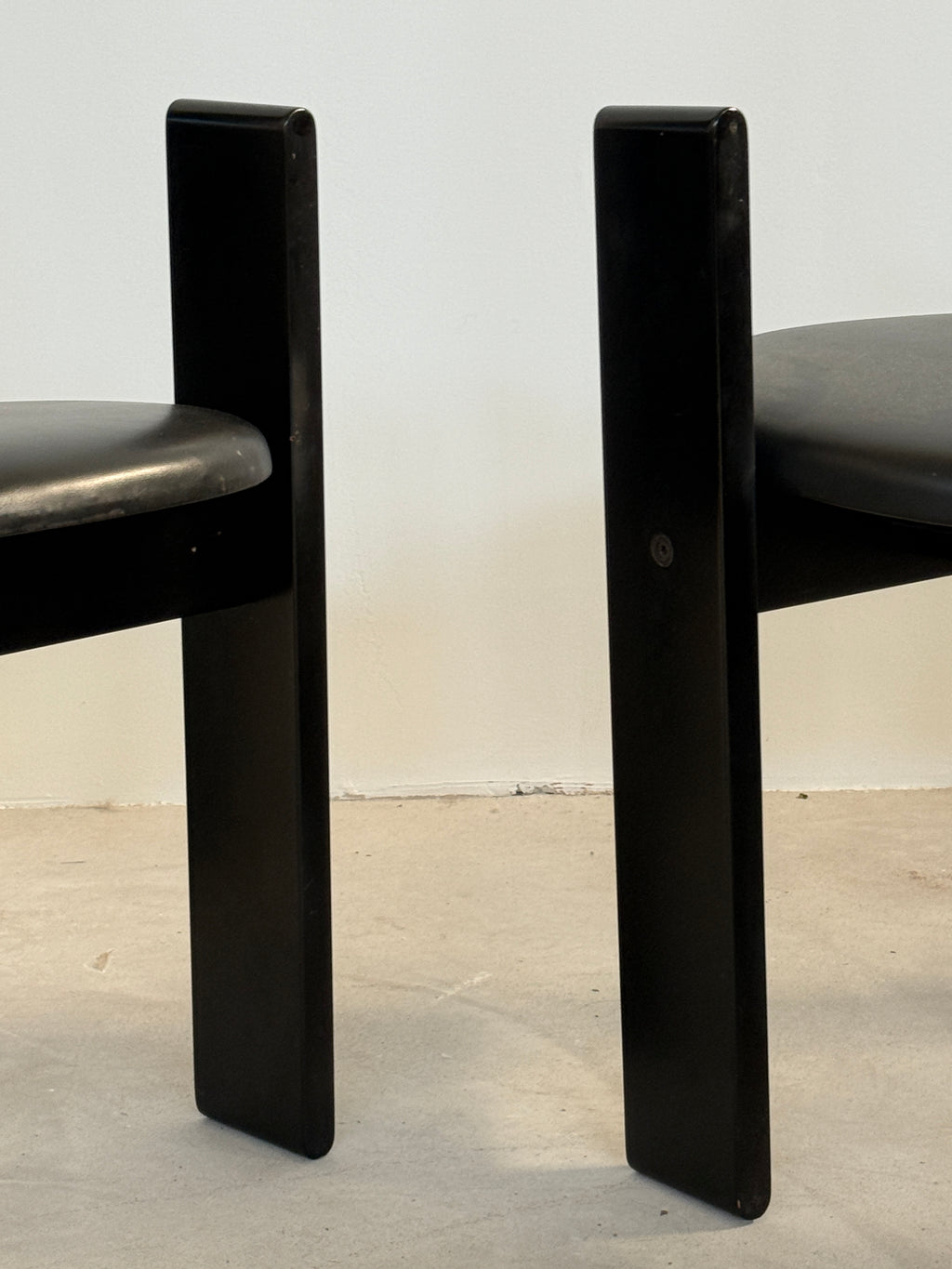 "Golem" Chairs by Vico Magistretti for Poggi, set of four, 1970.