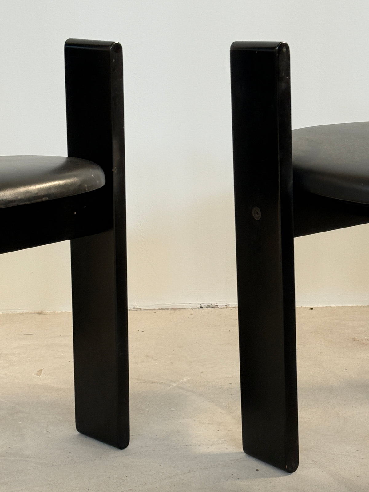 "Golem" Chairs by Vico Magistretti for Poggi, set of four, 1970.