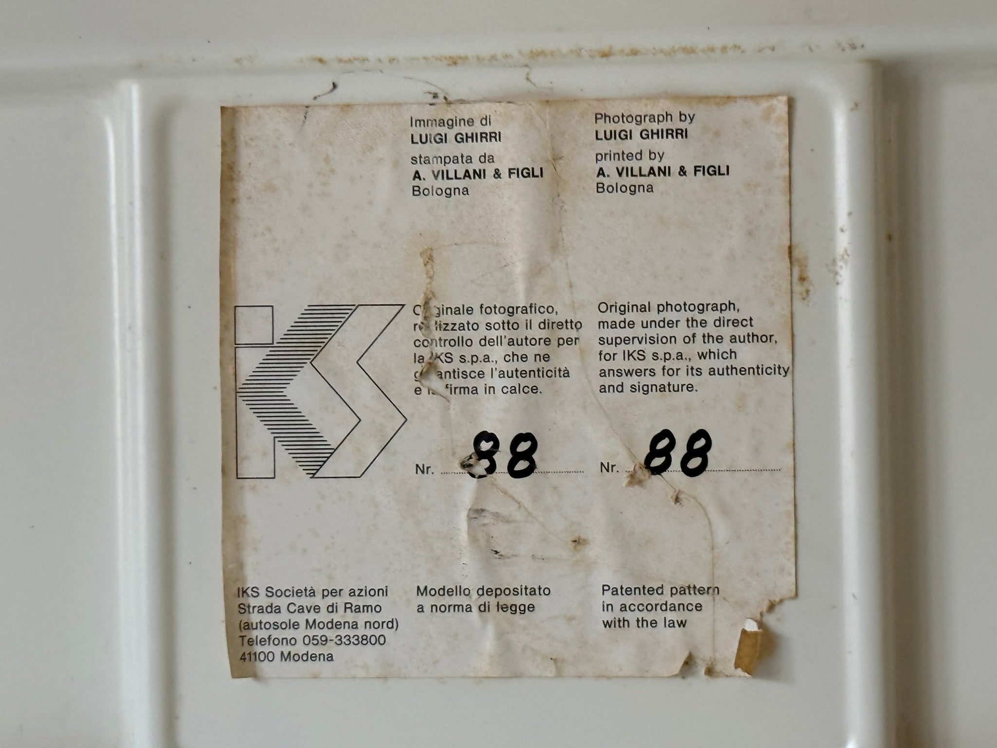 Luigi Ghirri for Villani e figli, Bologna, 1970