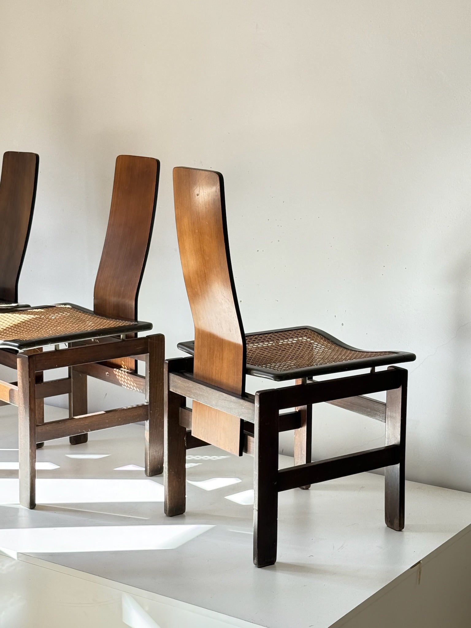 Set di sei sedie Carlo Scarpa, Italia, 1960