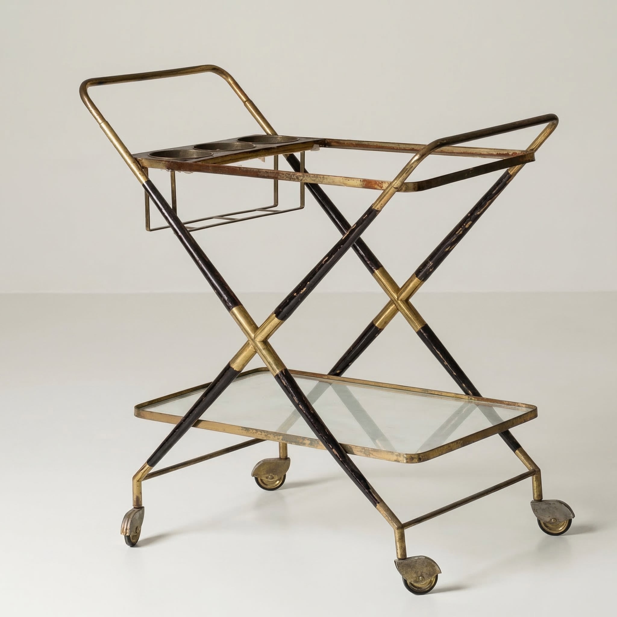 de studio mid century modern italian design shop vintage furniture antiquariato modernariato cesare lacca carrello bar bar cart 1950 modernariato 