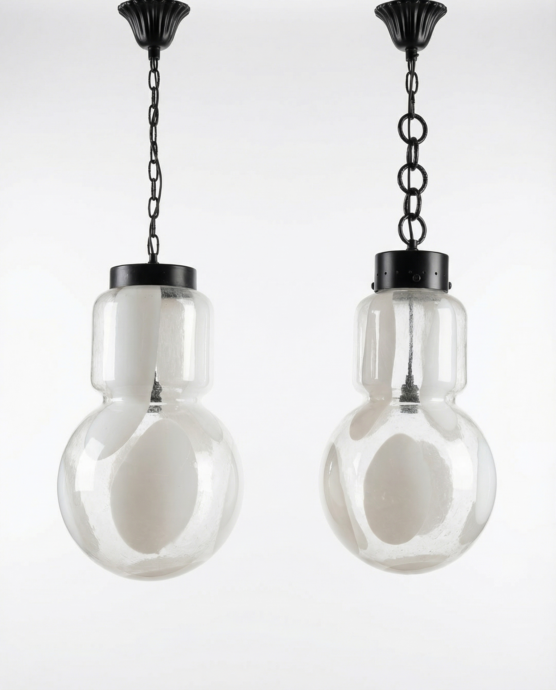 Big ceiling lamps by Mazzega, Italy, 1960