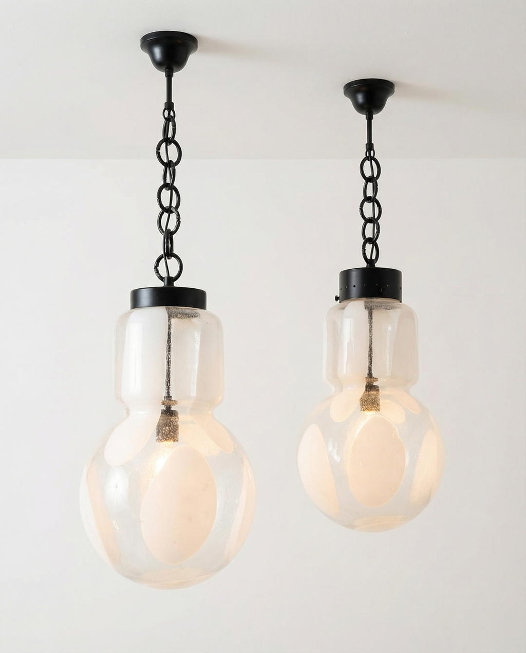 Big ceiling lamps by Mazzega, Italy, 1960