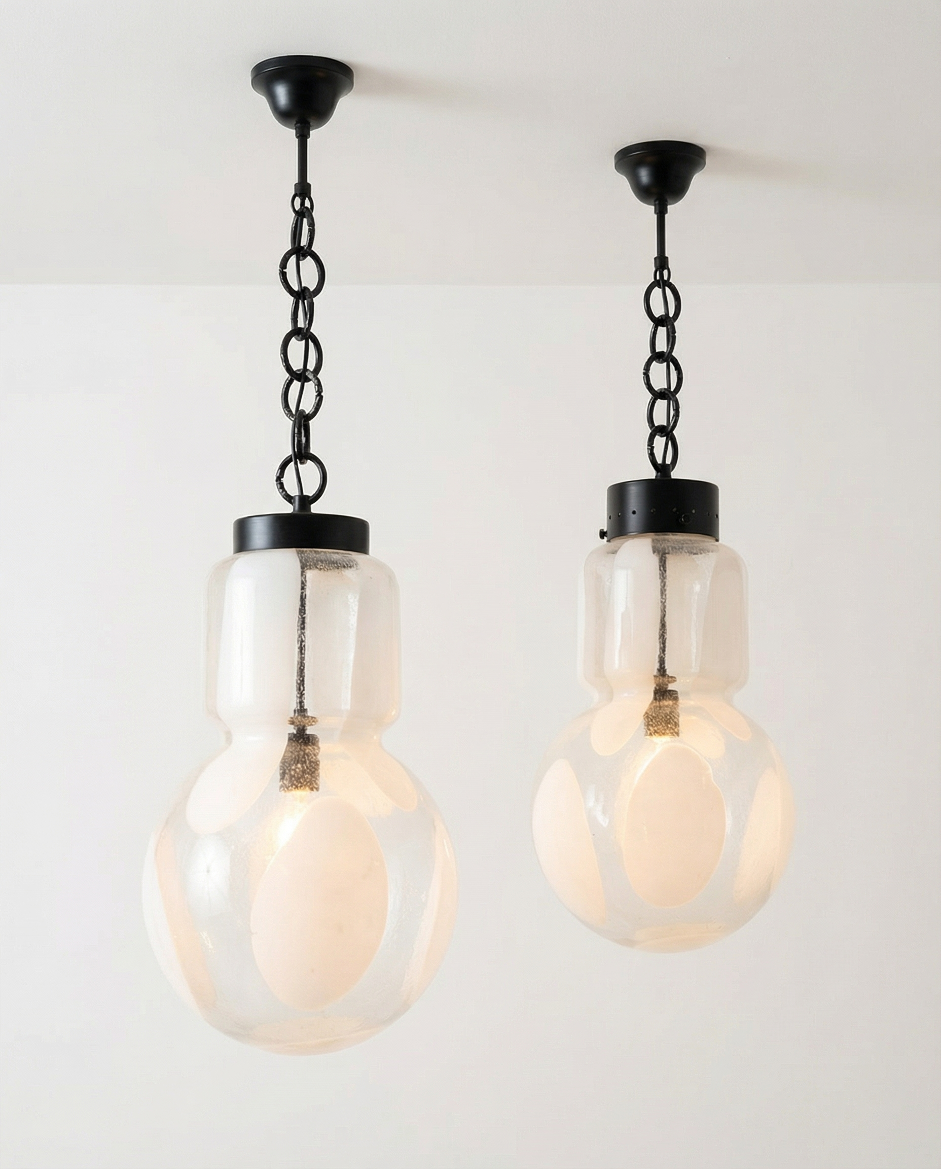 Big ceiling lamps by Mazzega, Italy, 1960